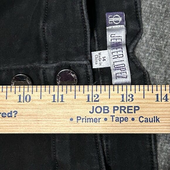 JLO Jennifer Lopez Women's Skinny Stretch Button Fly Jeans Black Sz 14 (31x29) - Picture 6 of 11